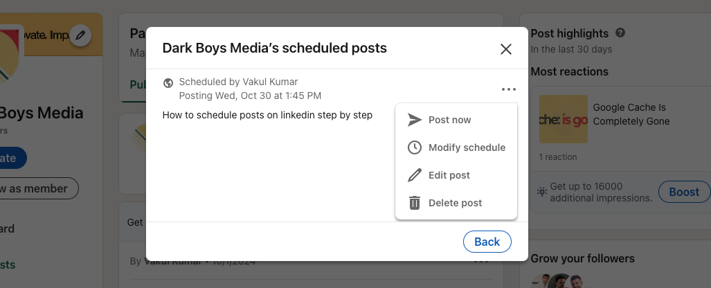 How to Schedule Posts on LinkedIn