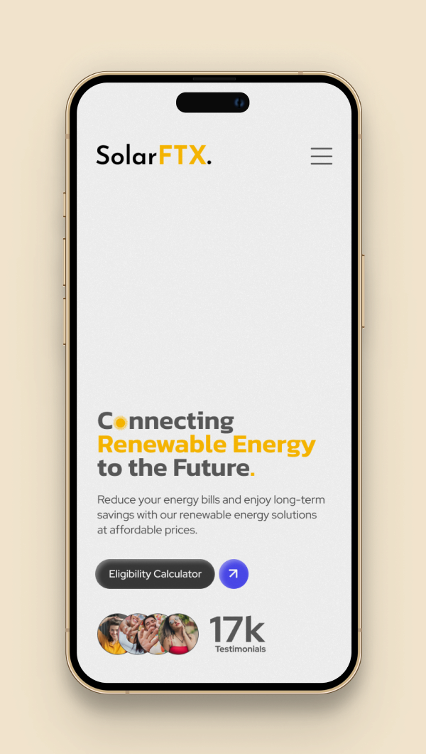 Ui design of homepage